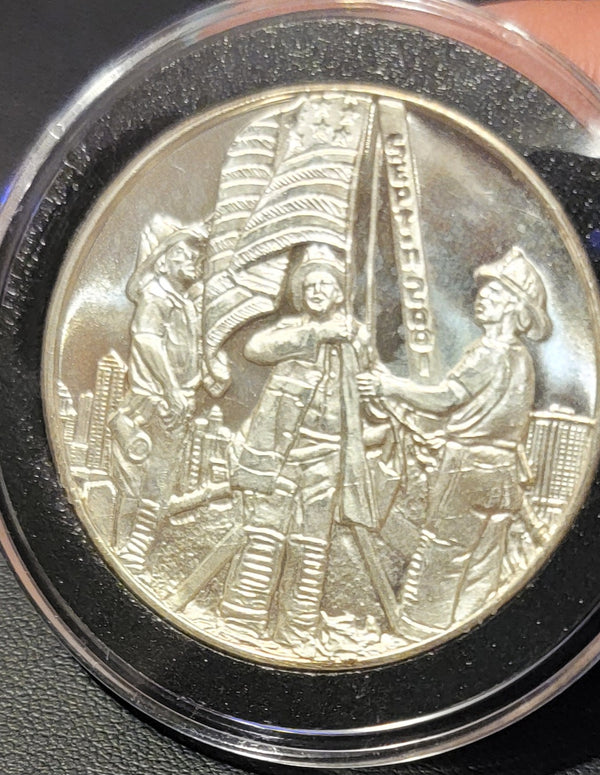 Silver Round Remembing September 11