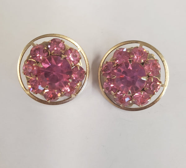 Weiss Pink Clip on earing