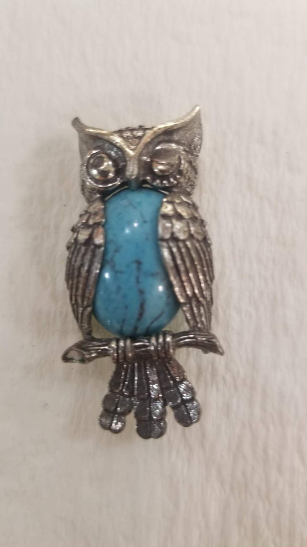 Sterling Beau Owl pin